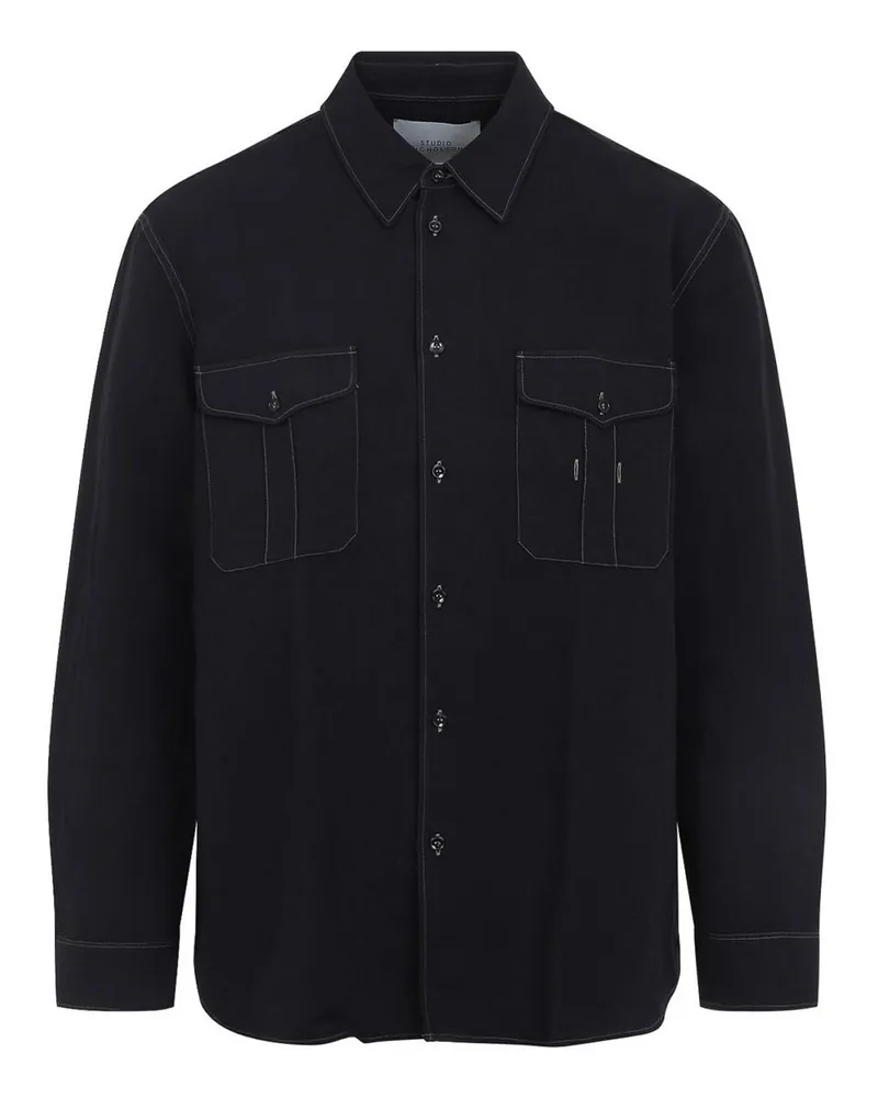 Studio Nicholson Hemd - Schwarz Schwarz