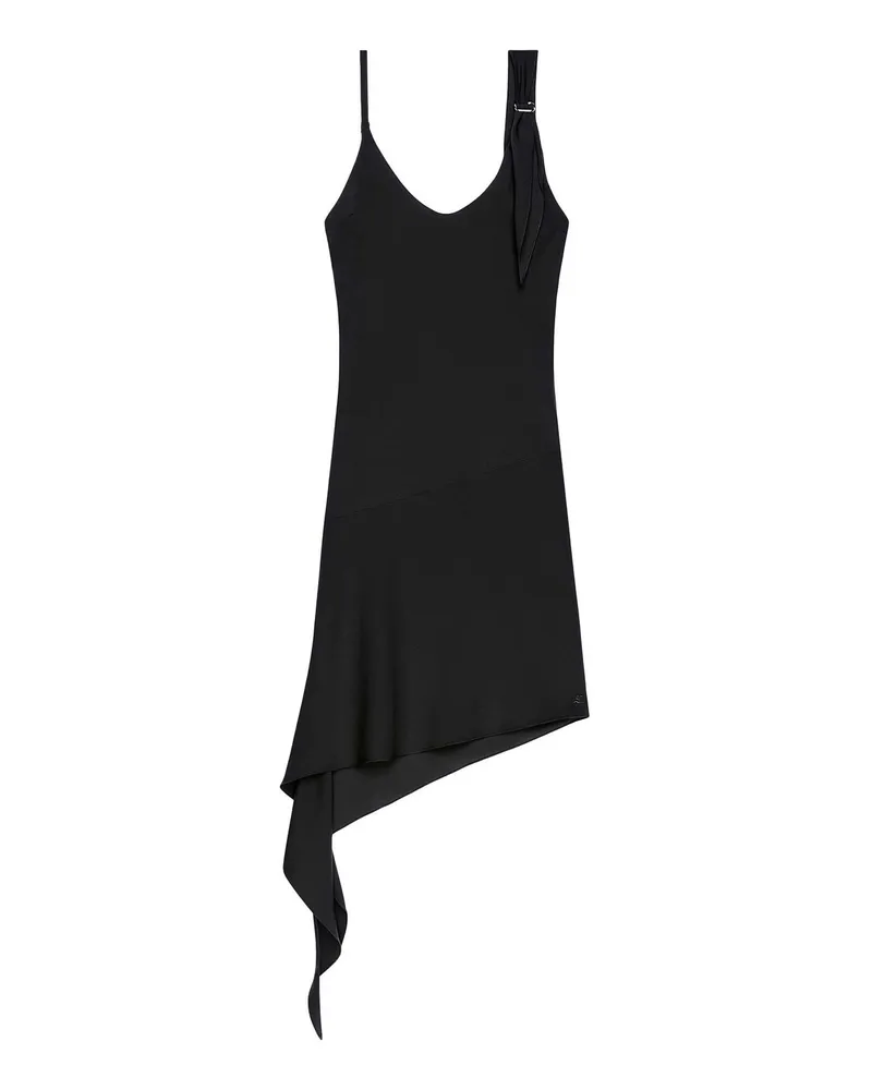 Courrèges Knielanges Kleid - Schwarz Schwarz