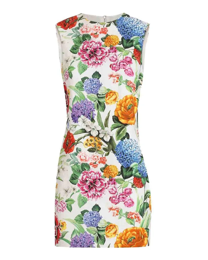 Dolce & Gabbana Knielanges Kleid - Weiß Bunt
