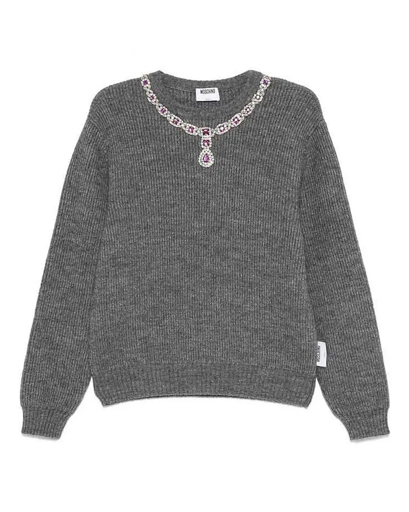 Moschino Rundhalspullover - Grau Grau