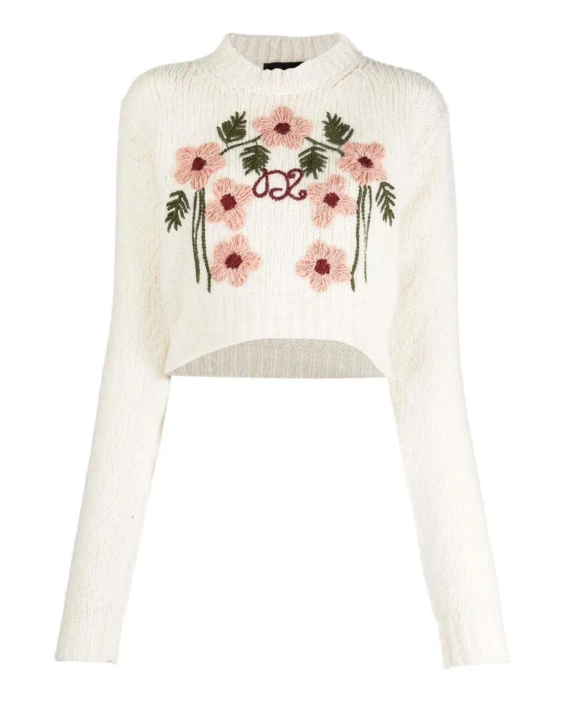 Dsquared2 Rundhalspullover - Creme Creme