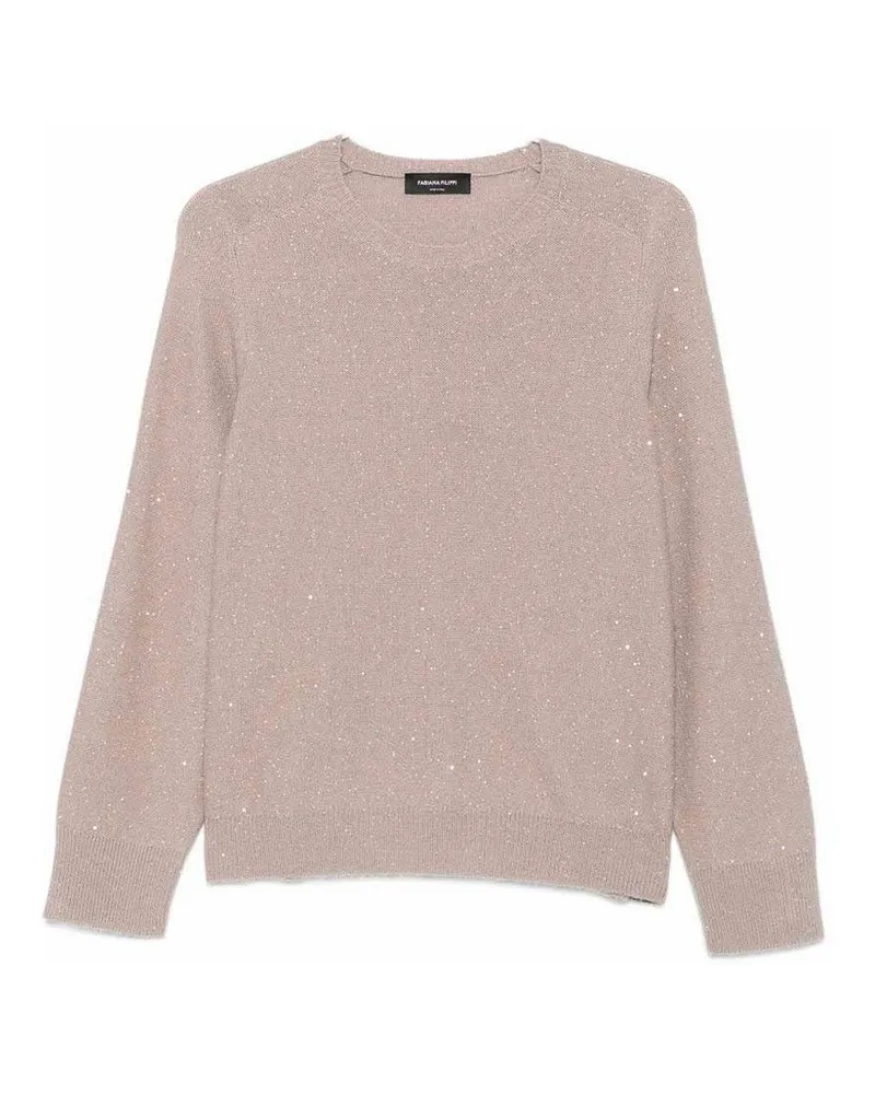 Fabiana Filippi Rundhalspullover - Dunkelbeige Dunkelbeige