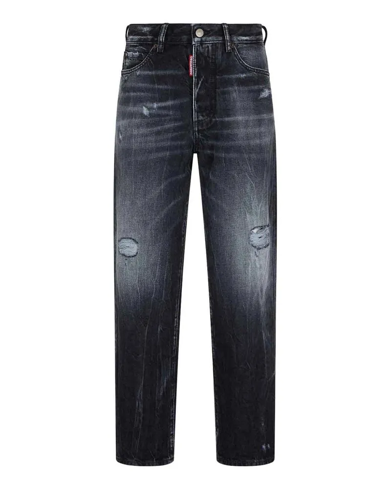 Dsquared2 Straight Leg Jeans - Schwarz Dunkles