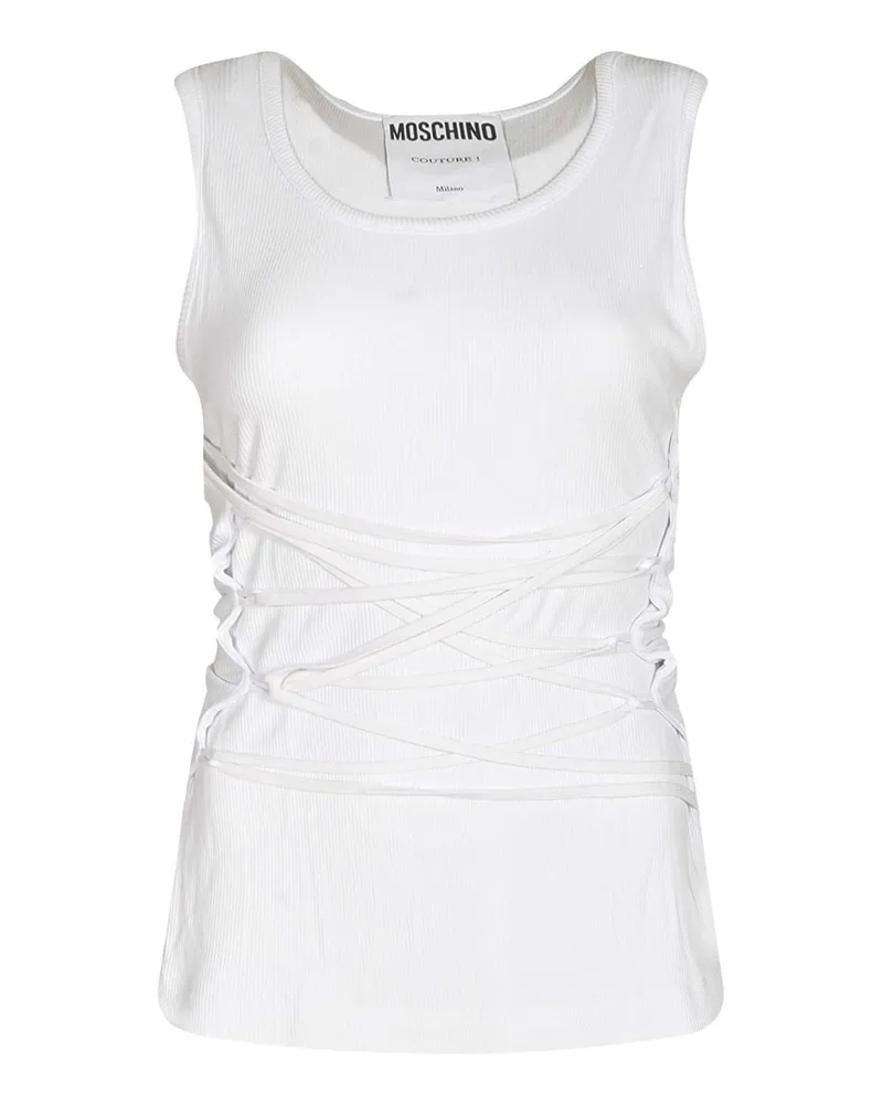 Moschino Rundhalspullover - Weiß Weiß