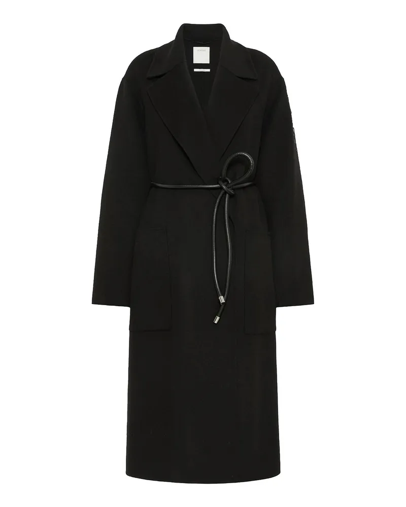 SPORTMAX Knielanger Mantel - Schwarz Schwarz