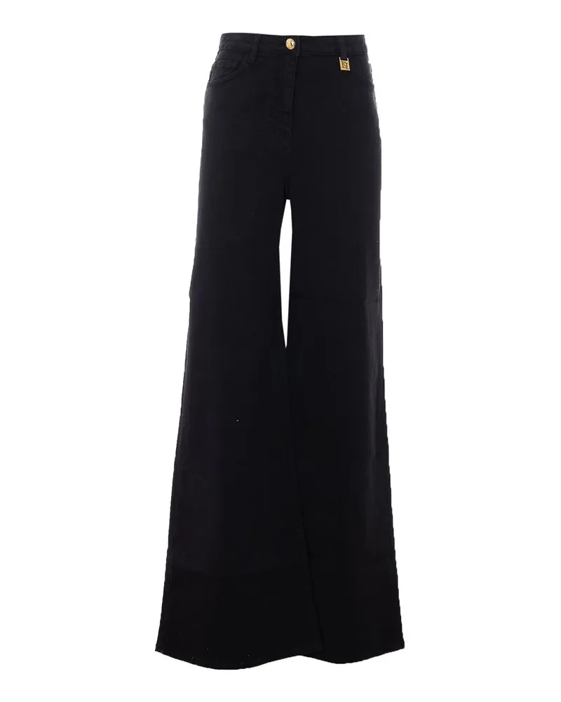 Elisabetta Franchi Straight Leg Jeans - Schwarz Schwarz