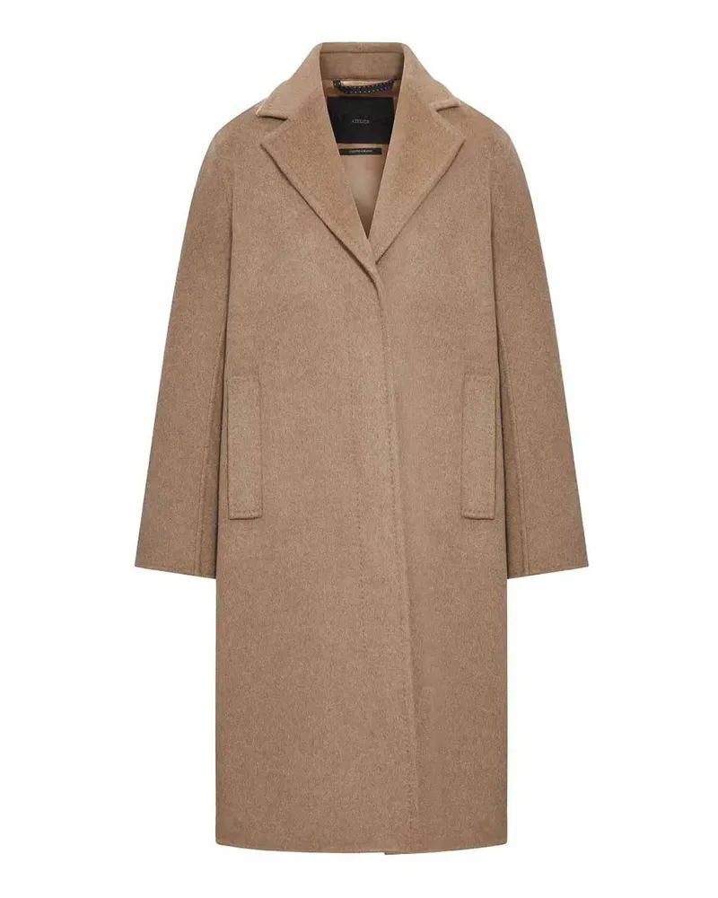 Max Mara Knielanger Mantel - Grau Braun