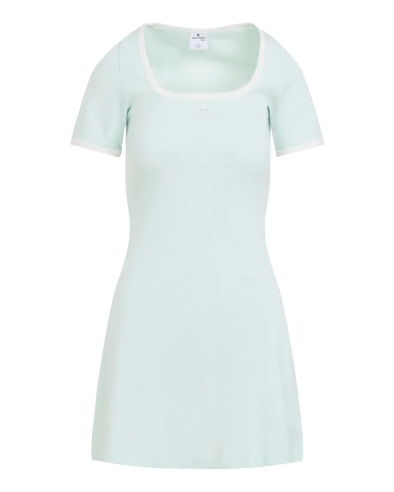Courrèges Knielanges Kleid - Hellgrün Hellgrün