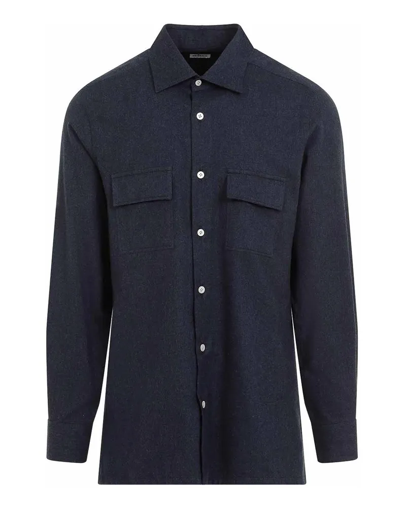 Kiton Hemd - Blau Blau