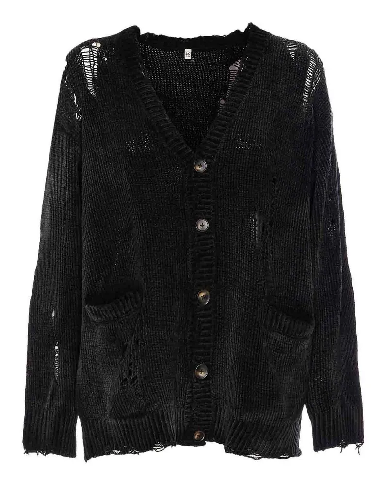 R13 Boyfriend Jeans - Schwarz Schwarz