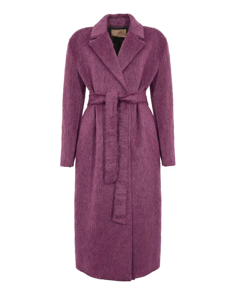 Twin-Set Knielanger Mantel - Lila Lila