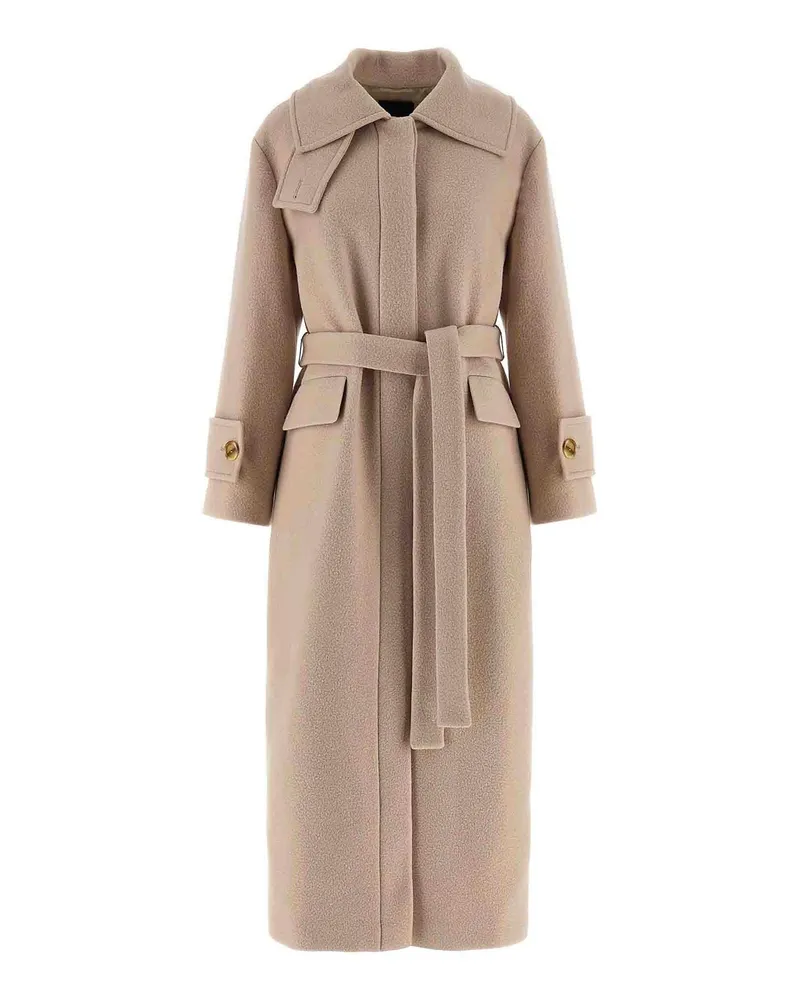 Pinko Knielanger Mantel - Beige Beige