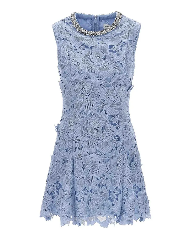 Self-Portrait Kurzes Kleid - Hellblau Hellblau