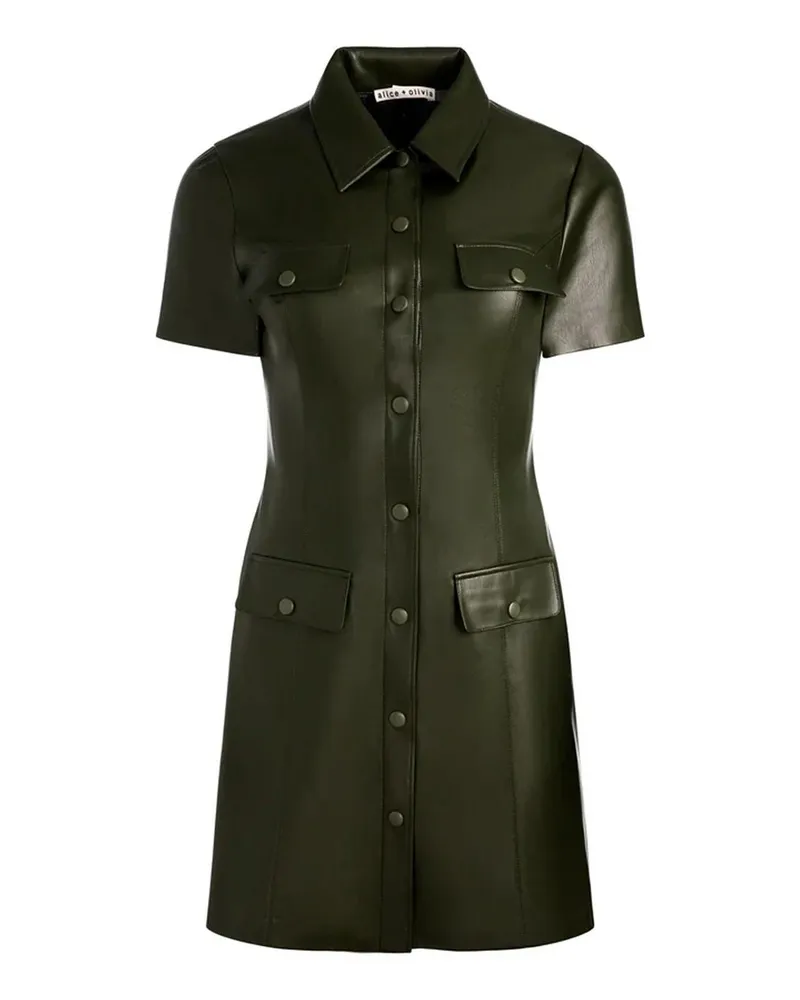 Alice + Olivia Kurzes Kleid - Dunkelgrün Dunkelgrün