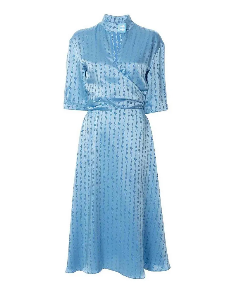 OFF-WHITE Knielanges Kleid - Blau Blau