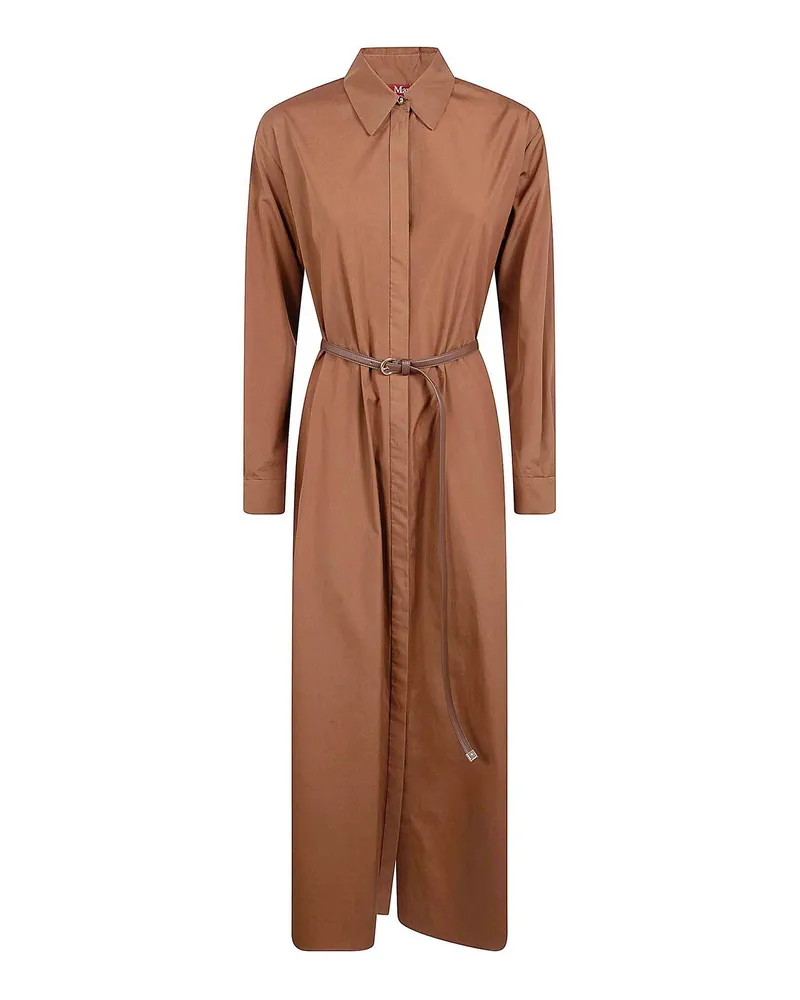 Max Mara Knielanges Kleid - Braun Braun