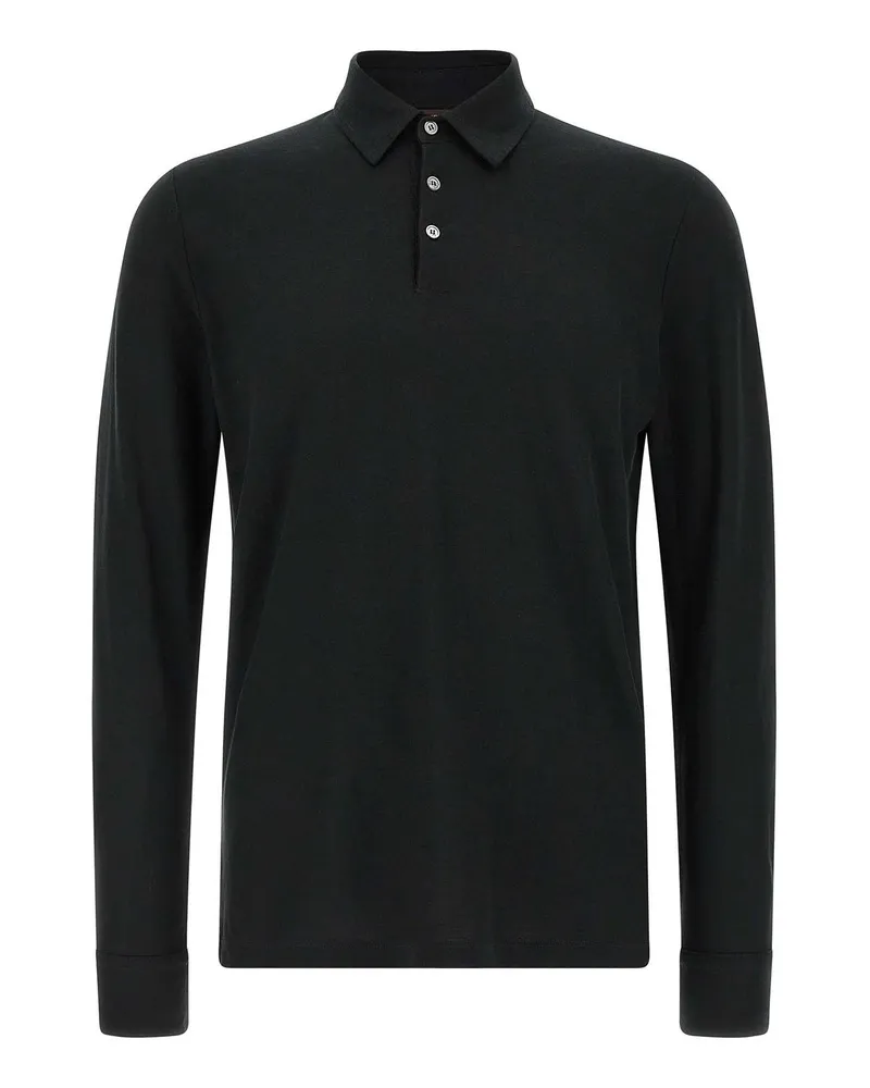 Zanone Poloshirt - Schwarz Schwarz