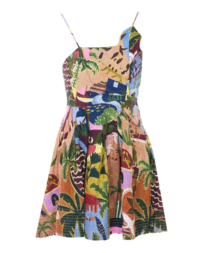 FARM Rio Knielanges Kleid - Bunt Bunt