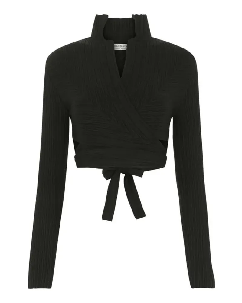 Philosophy Di Lorenzo Serafini Top - Schwarz Schwarz