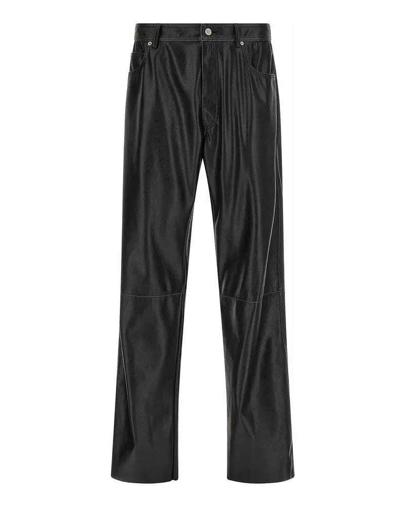 Maison Margiela Lederhose - Schwarz Schwarz