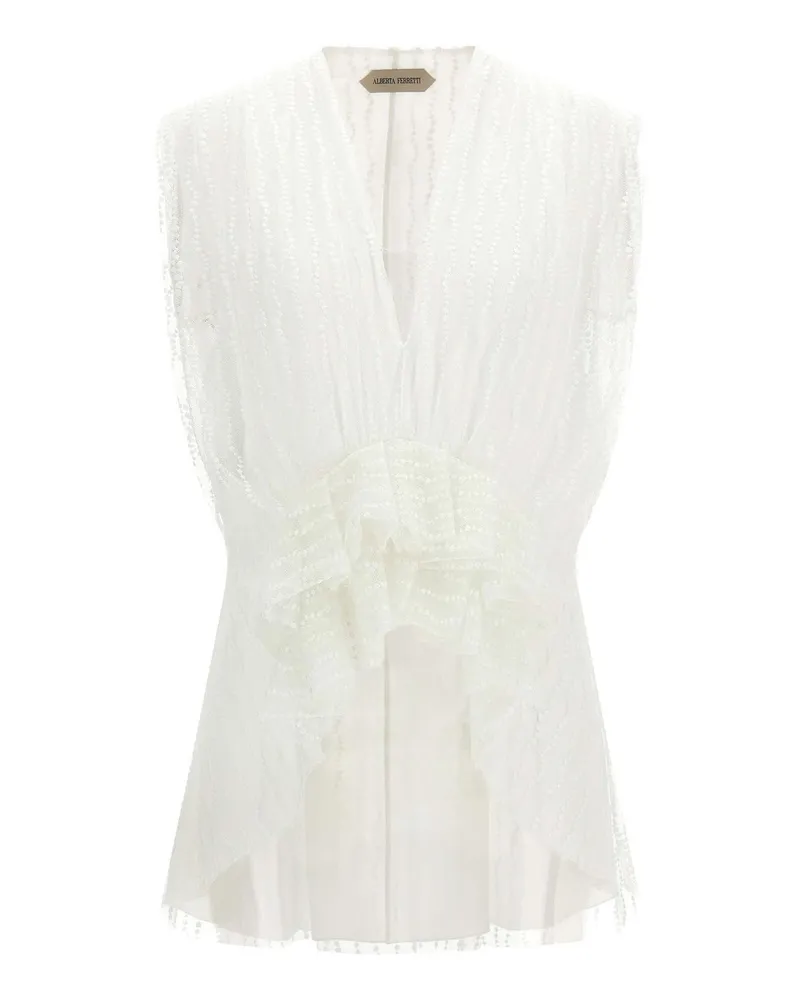 Alberta Ferretti Top - Weiß Weiß