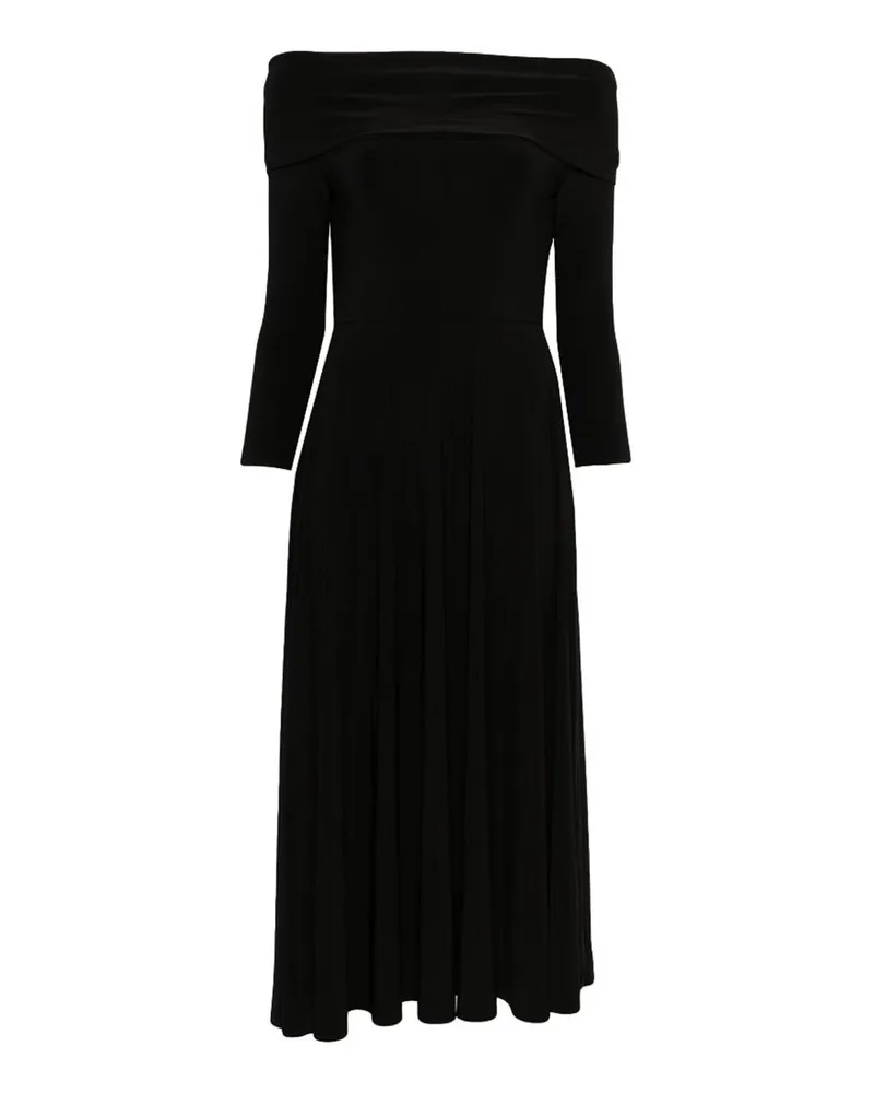 Norma Kamali Knielanges Kleid - Schwarz Schwarz
