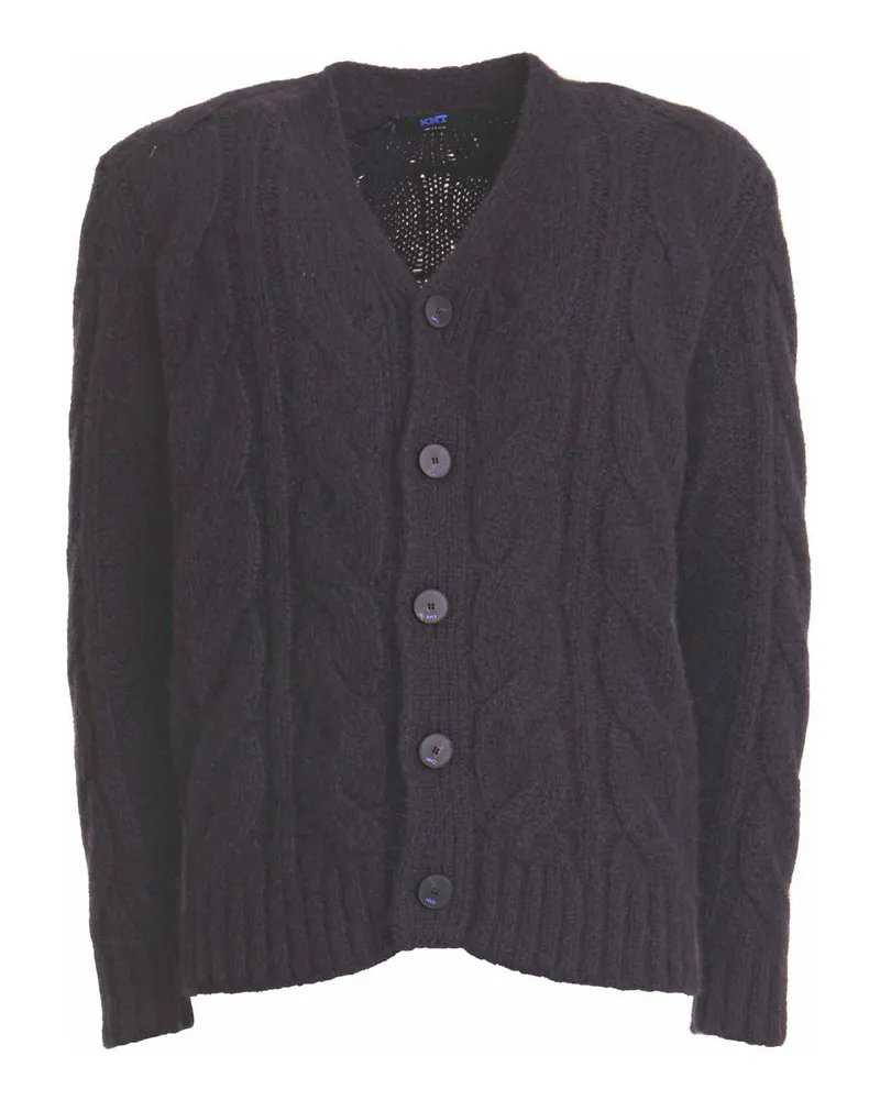 Kiton Rundhalspullover - Blau Blau