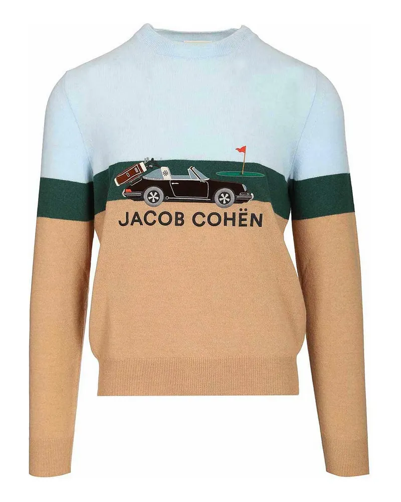 Jacob Cohën Rundhalspullover - Bunt Bunt