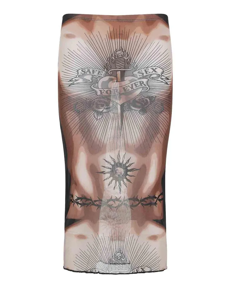 Jean Paul Gaultier Midirock - Schwarz Schwarz