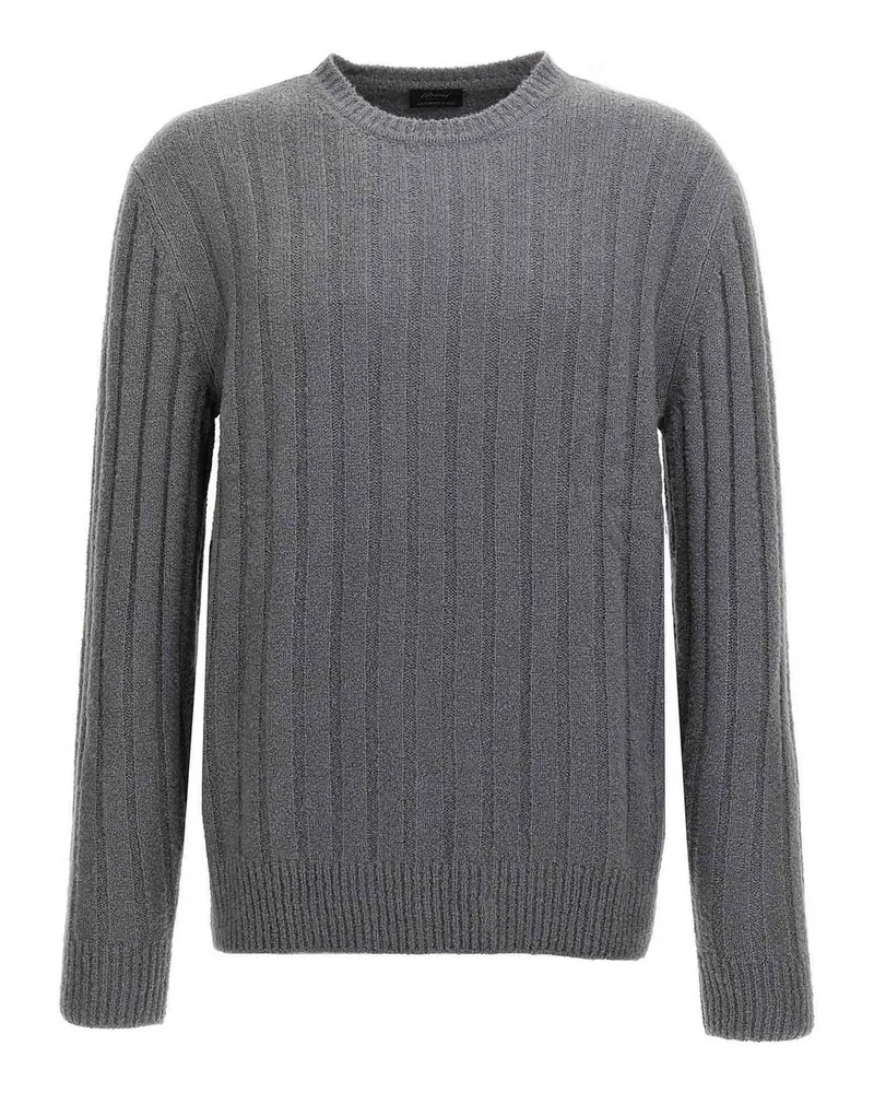 Brioni Rundhalspullover - Grau Grau