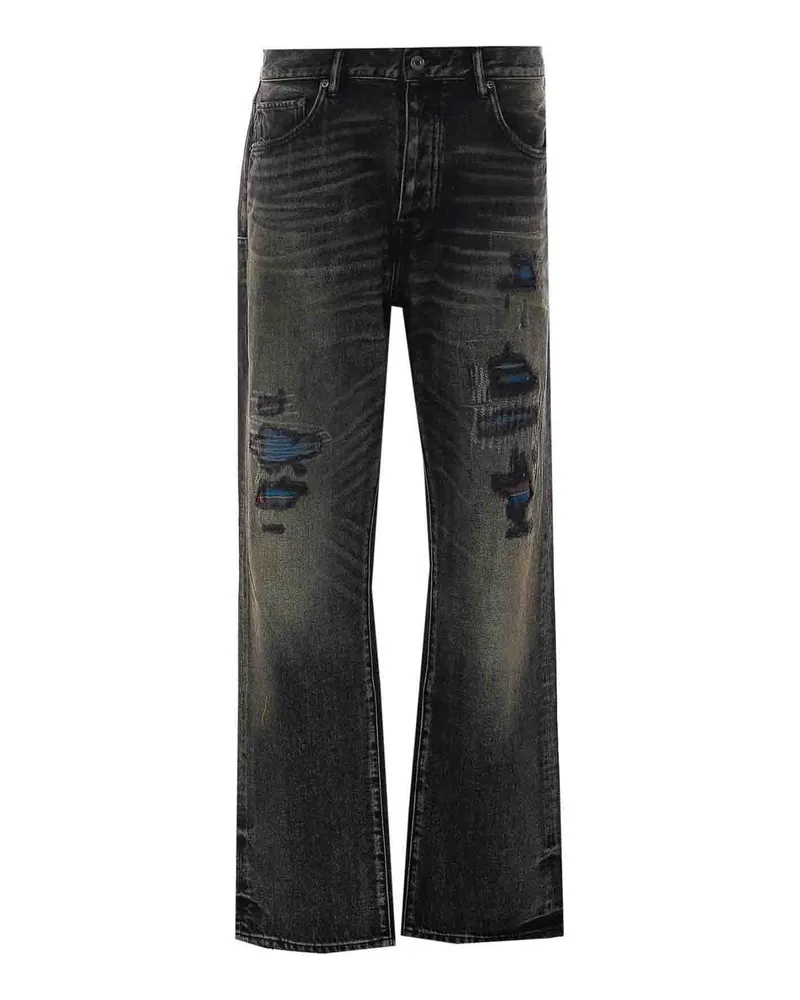 PURPLE BRAND Straight Leg Jeans - Schwarz Schwarz