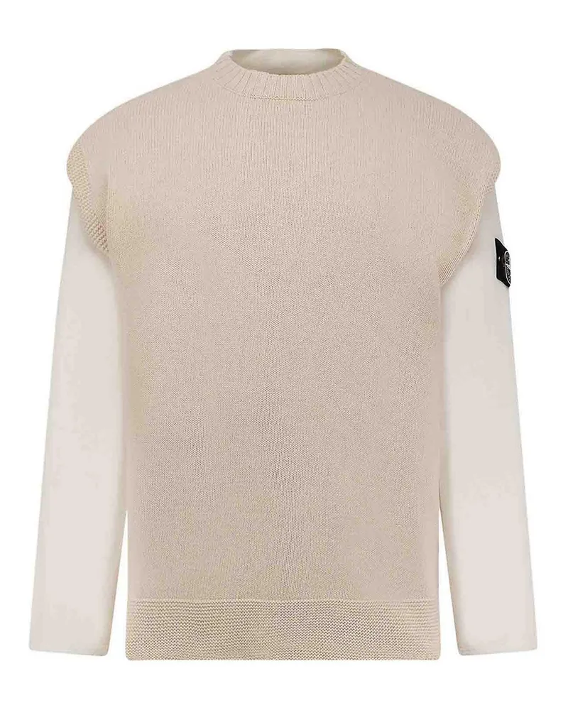Stone Island U-Boot-Pullover - Weiß Weiß
