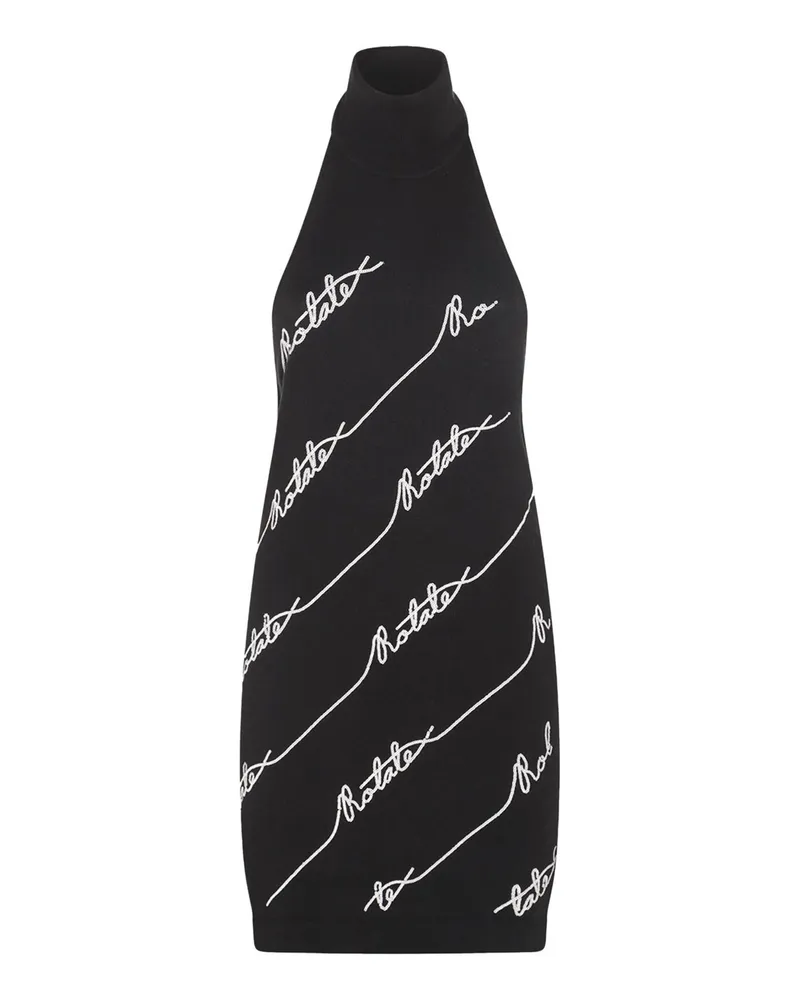 ROTATE Birger Christensen Knielanges Kleid - Schwarz Schwarz