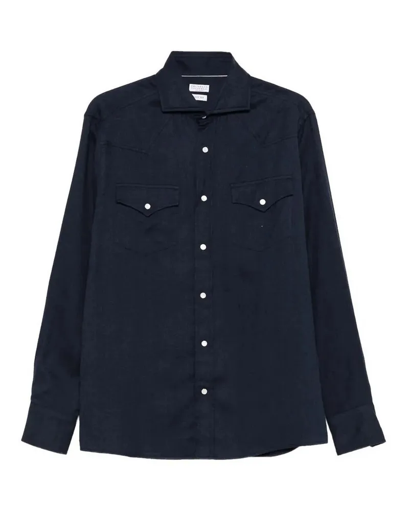 Brunello Cucinelli Hemd - Dunkelblau Dunkelblau