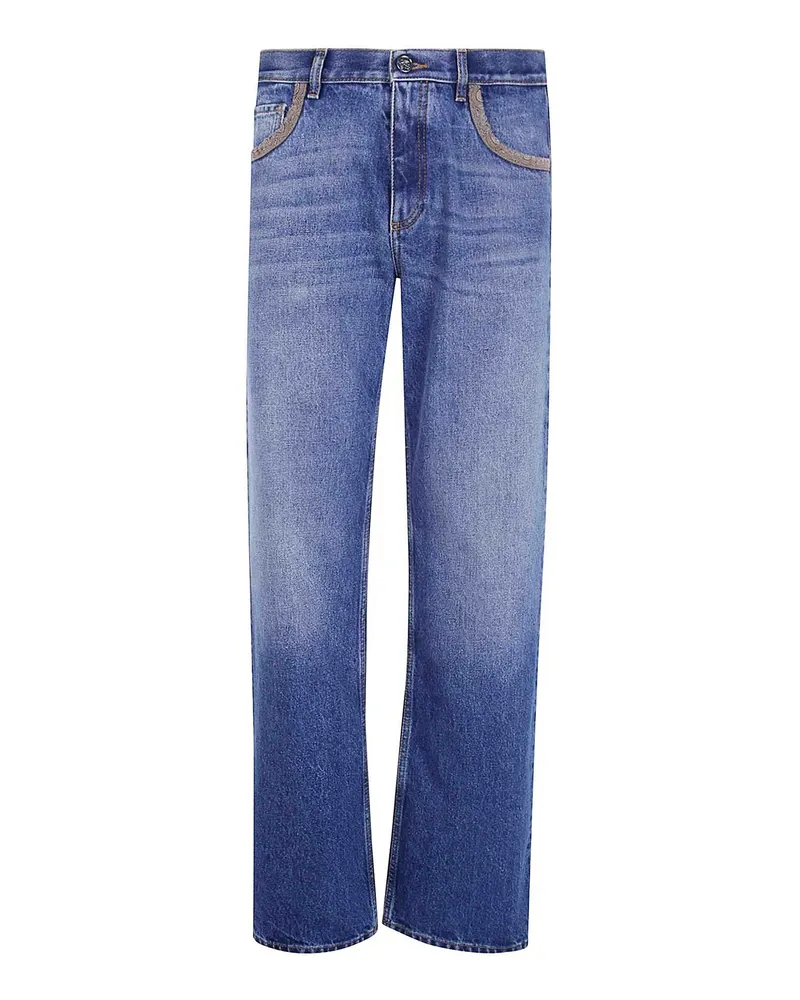 Etro Straight Leg Jeans - Blau Blau