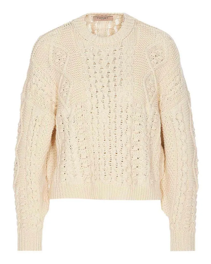 Twin-Set Rundhalspullover - Beige Beige