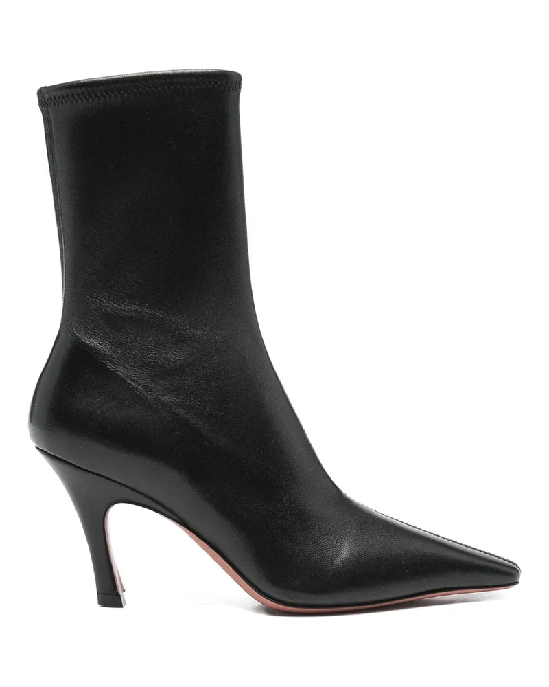 Amina Muaddi Stiefel - Schwarz Schwarz