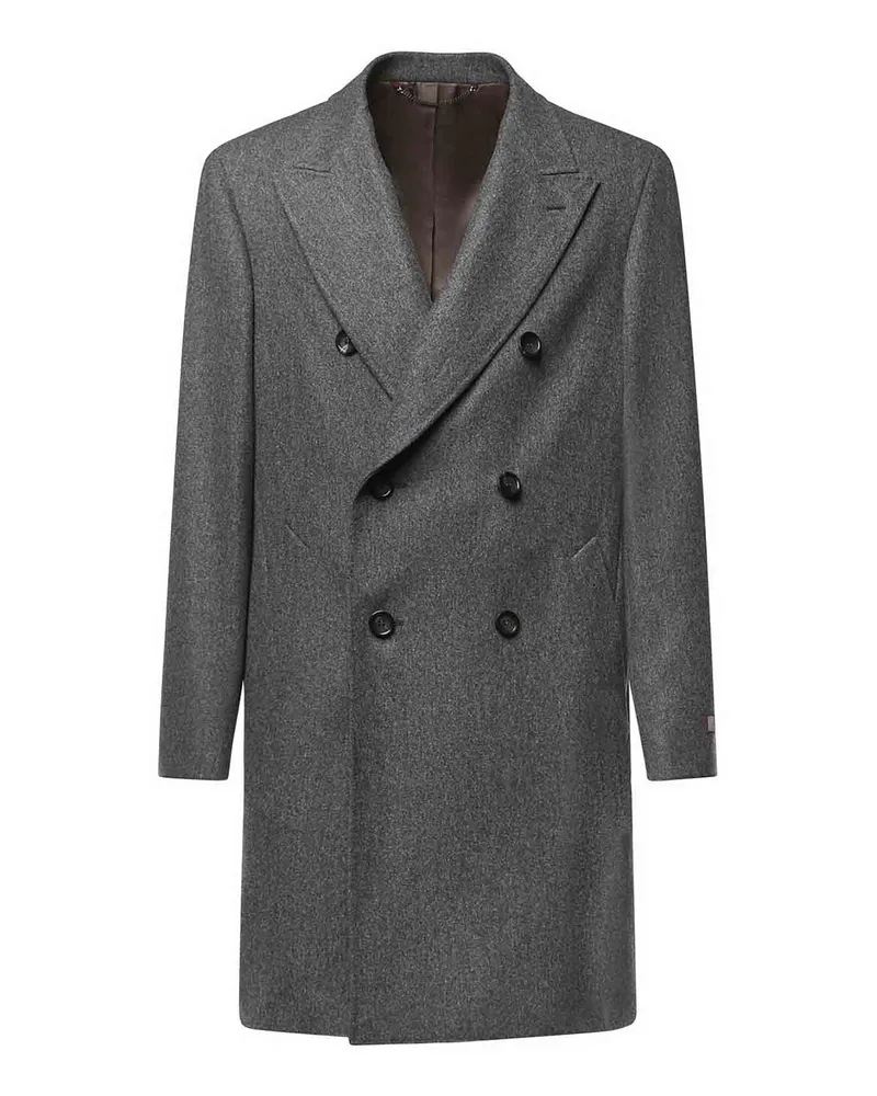 Canali Knielanger Mantel - Grau Grau