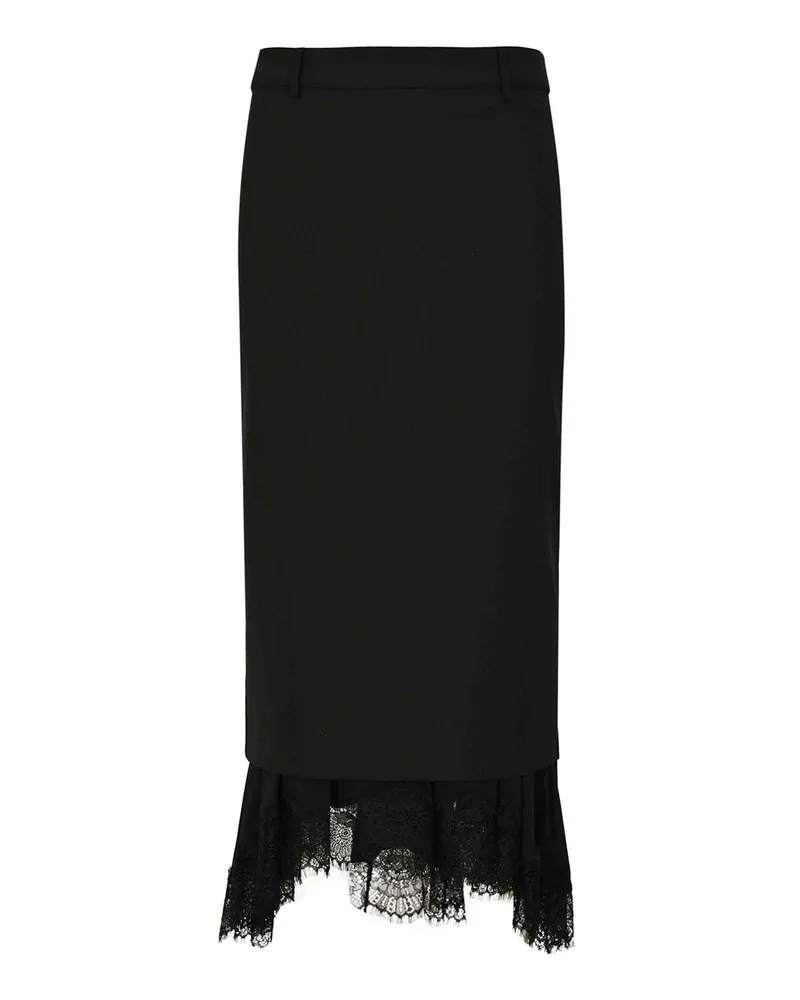 Semicouture Midirock - Schwarz Schwarz