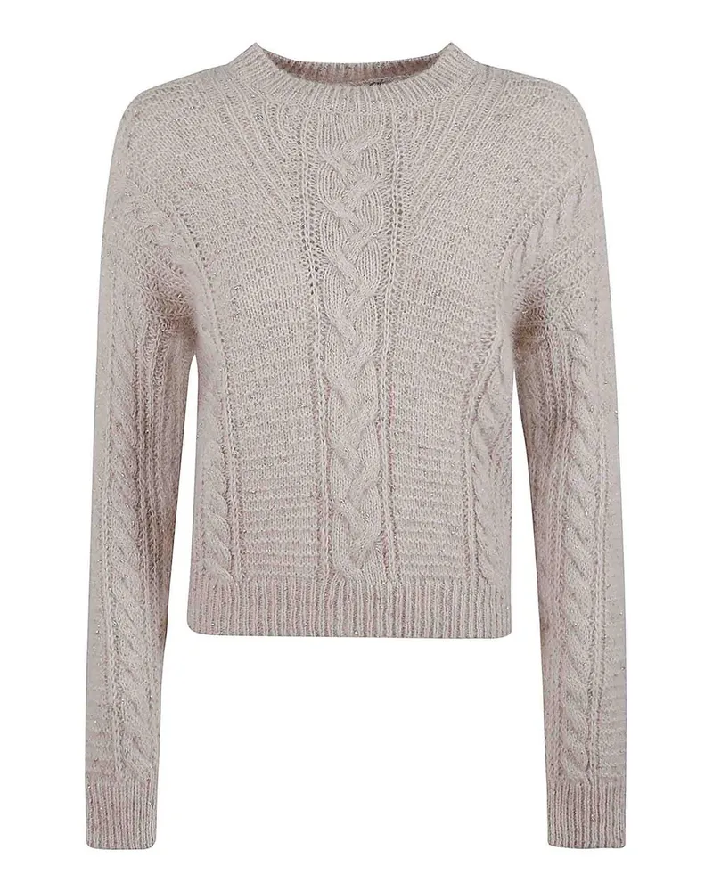 Max Mara Rundhalspullover - Beige Beige