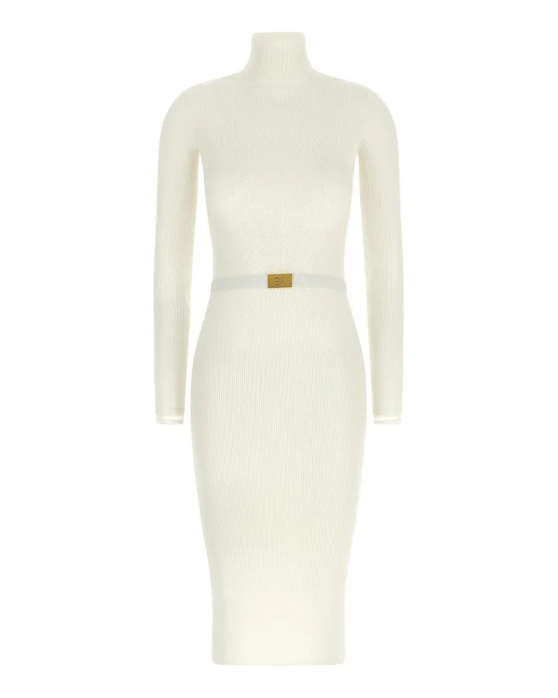 Elisabetta Franchi Knielanges Kleid - Weiß Weiß