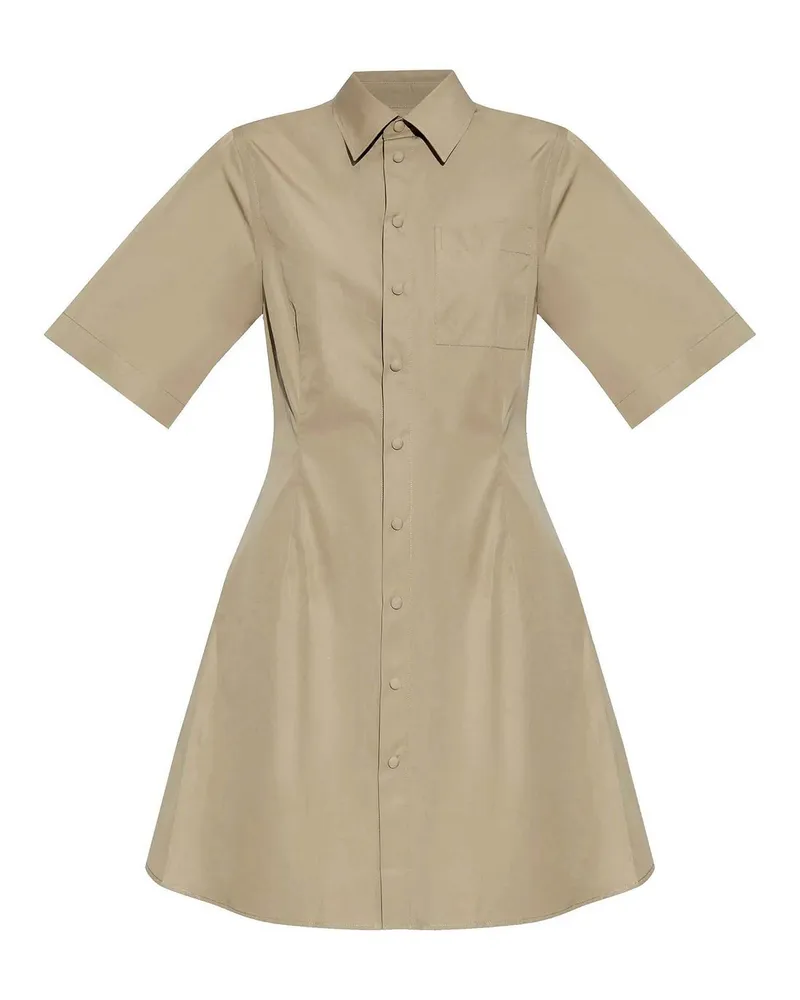 AMI Paris Knielanges Kleid - Beige Beige