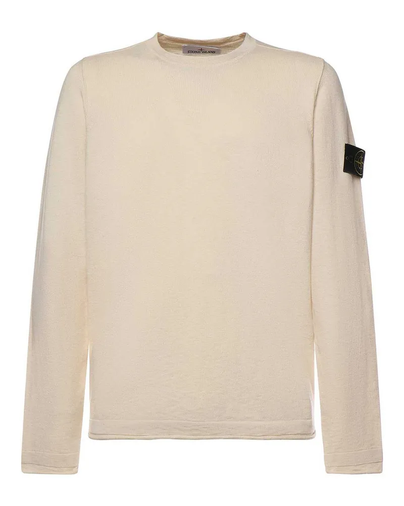 Stone Island Rundhalspullover - Weiß Weiß