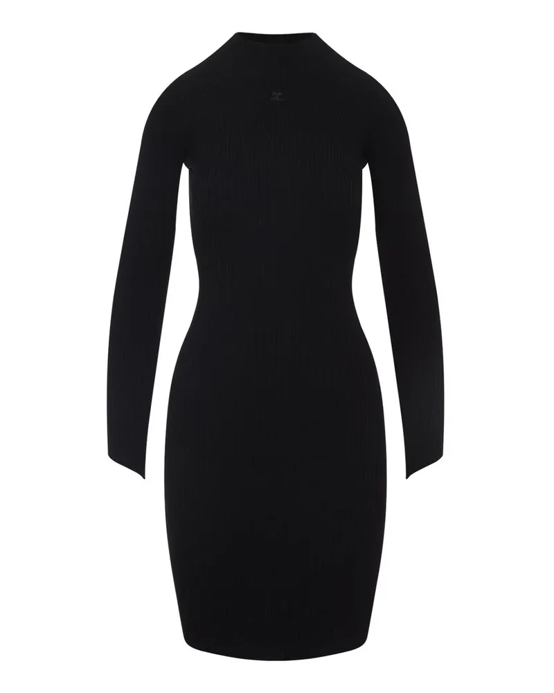 Courrèges Kurzes Kleid - Schwarz Schwarz