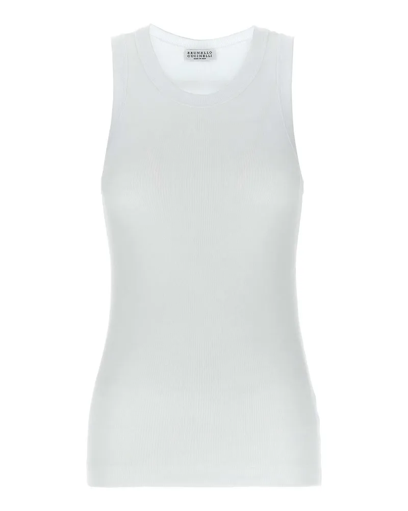 Brunello Cucinelli Top - Weiß Weiß