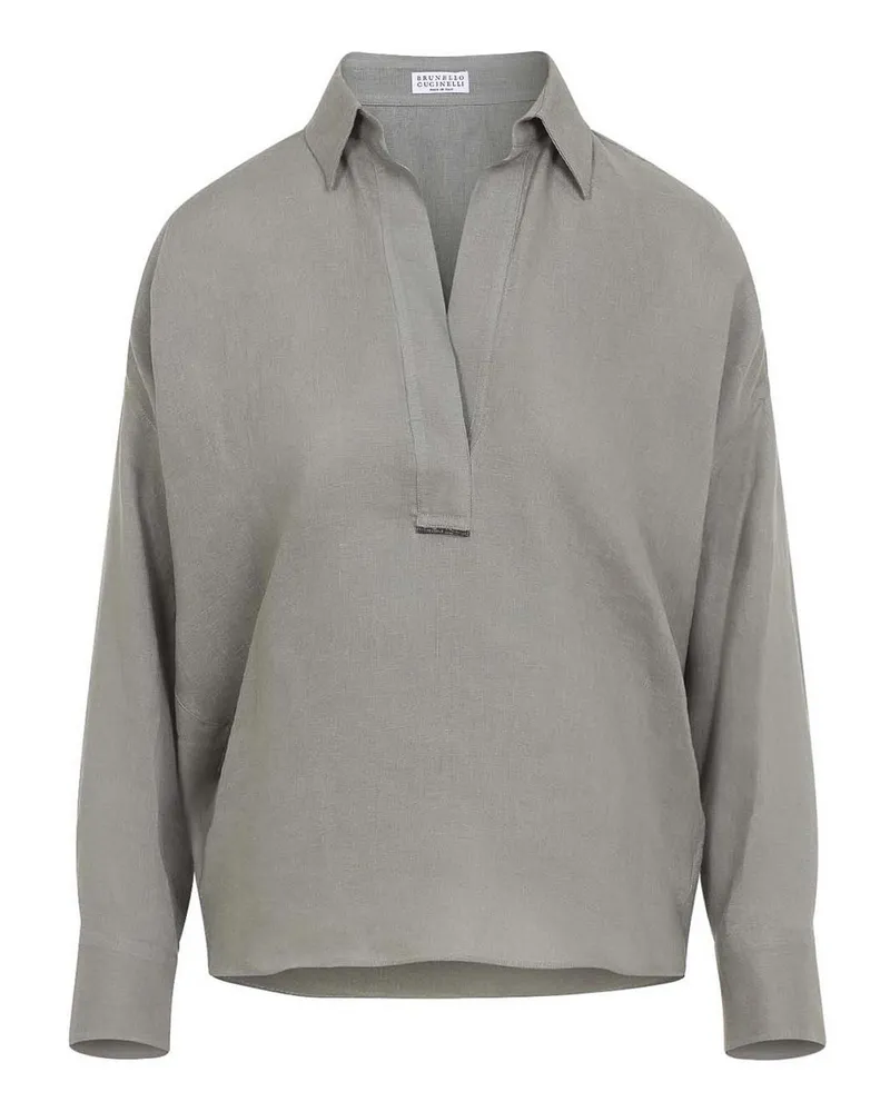 Brunello Cucinelli Bluse - Hellbraun Hellbraun