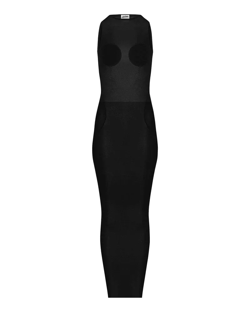 Jean Paul Gaultier Maxikleid - Schwarz Schwarz