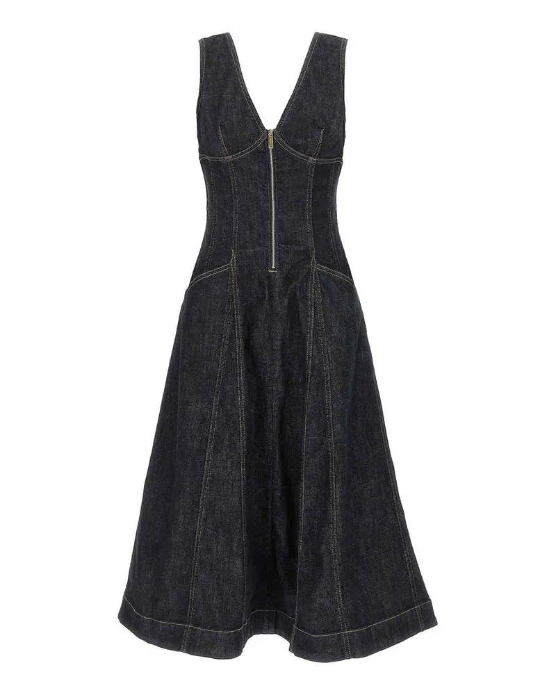 Self-Portrait Knielanges Kleid - Blau Blau
