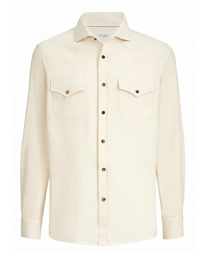 Brunello Cucinelli Hemd - Creme Creme