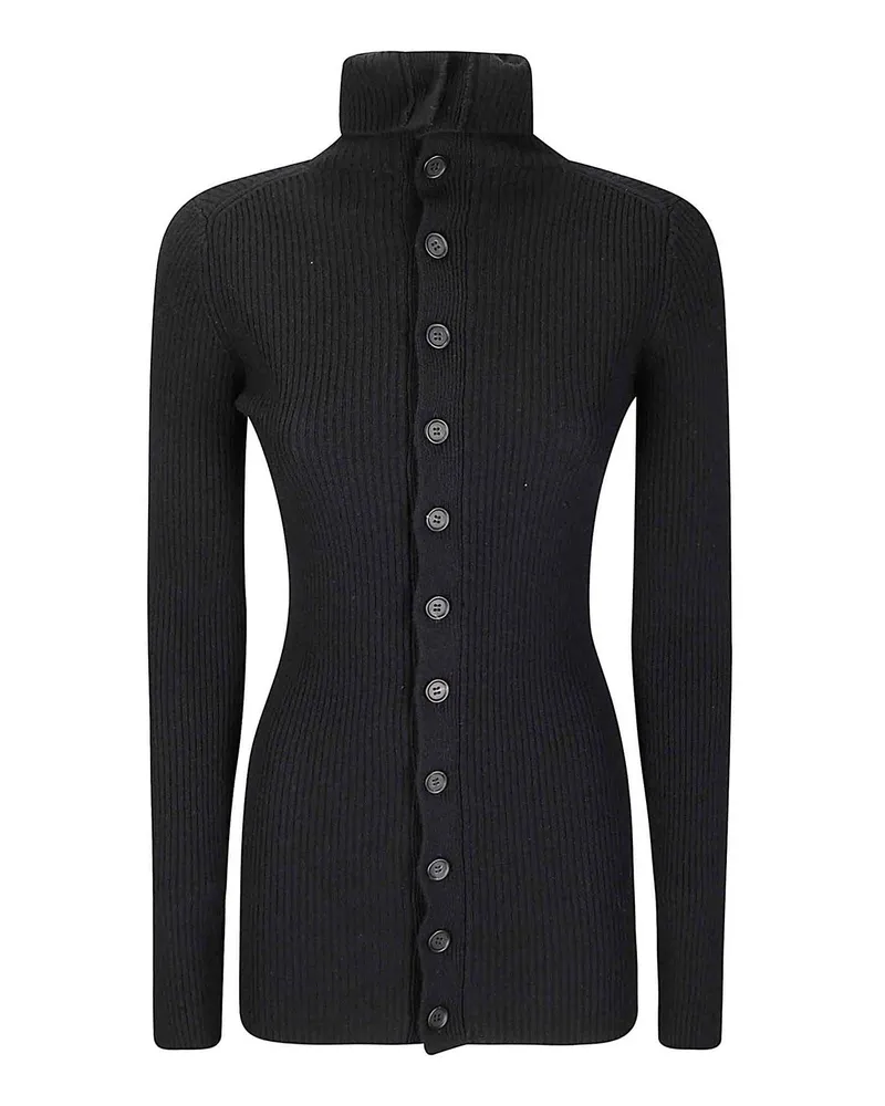 Yohji Yamamoto Rollkragenpullover - Schwarz Schwarz